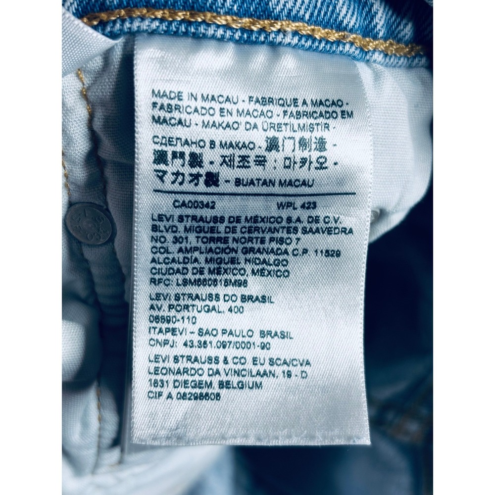 Levis 501 Original Light Wash High-Rise Distressed CutOff Shorts Button Fly | 25 - Picture 9 of 10